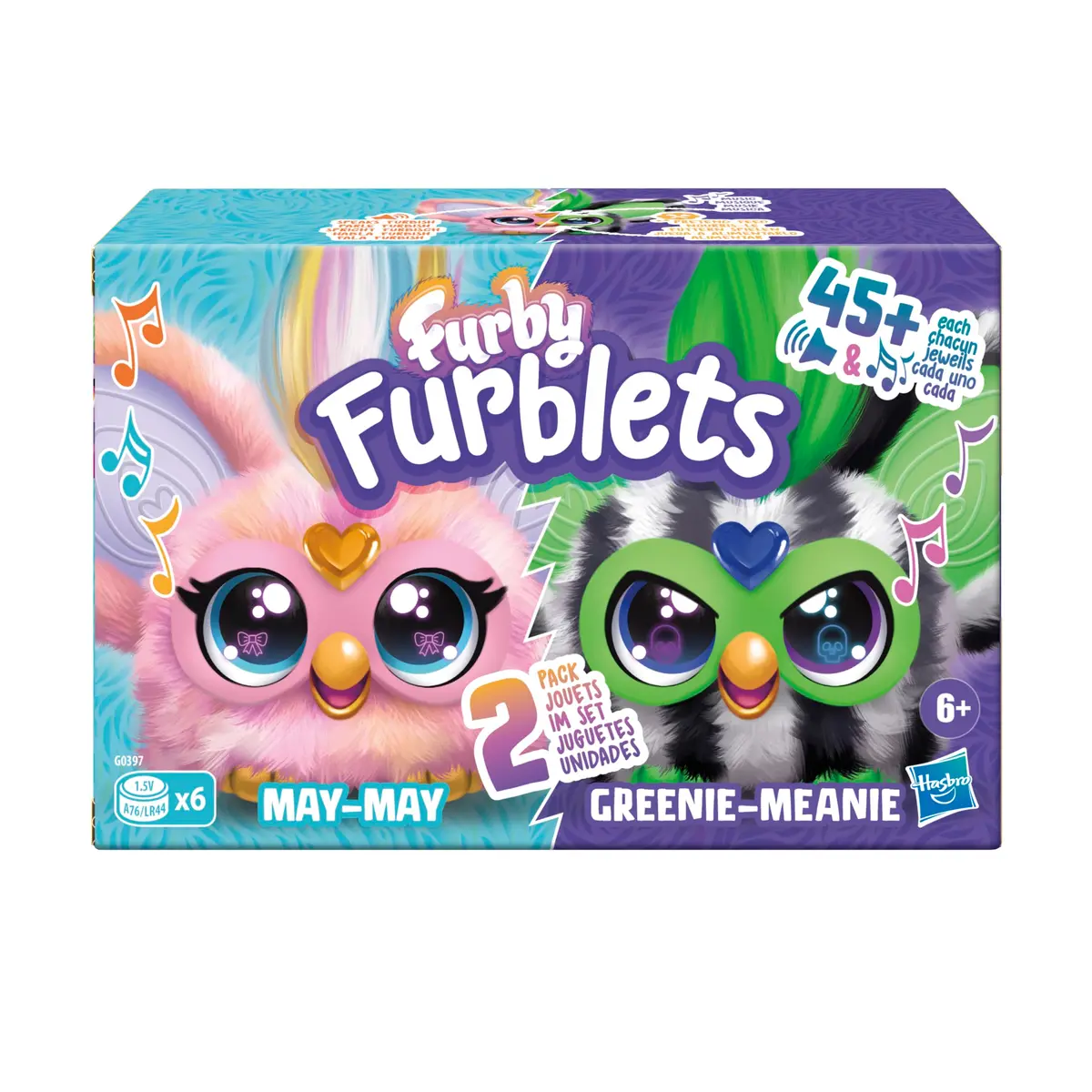 Furby Furblets Fierce & Fabulous 2 Pack, Greenie-Meanie & May-May | 45+ Sounds, Plush Toys for Kids 6+ - view 2