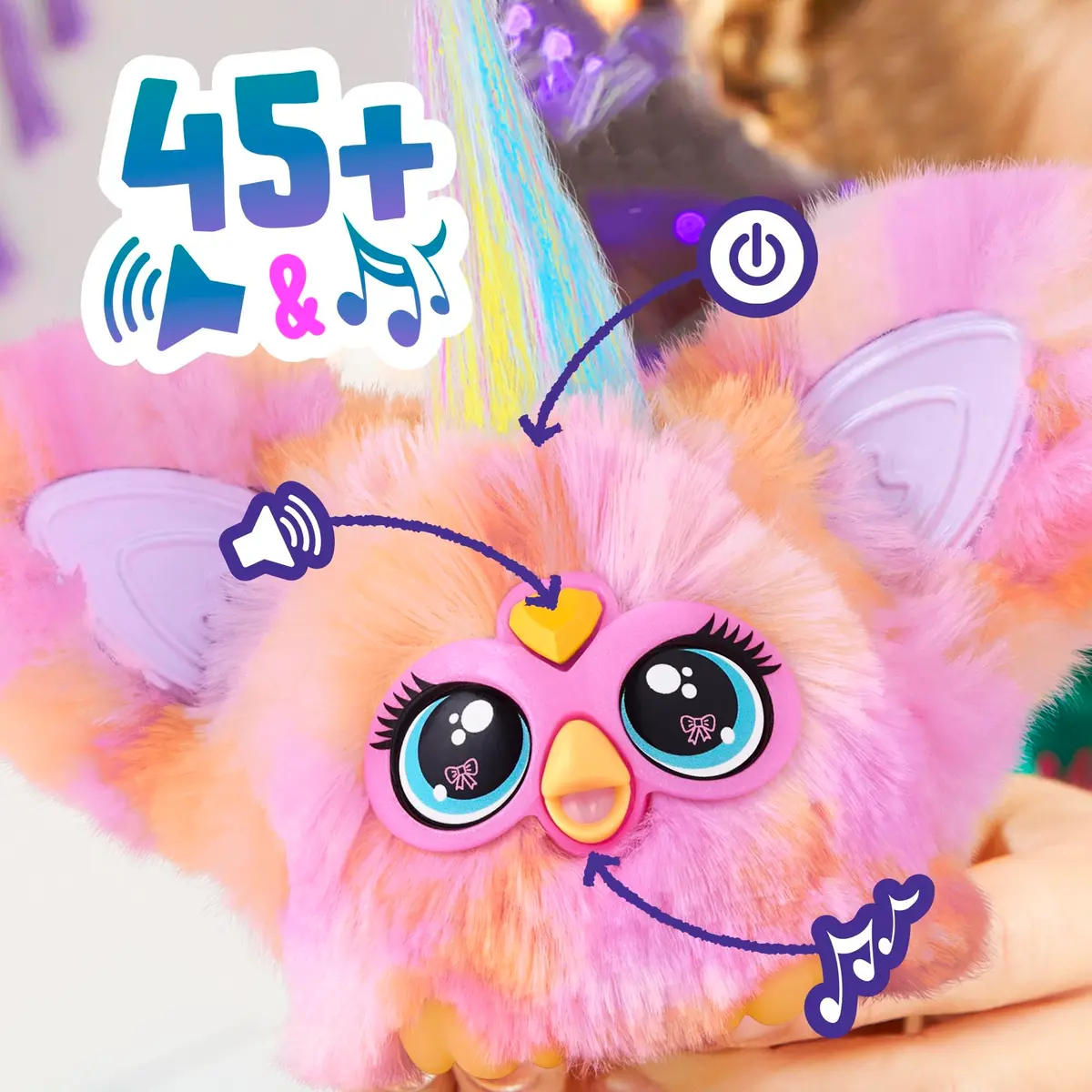 Furby Furblets Fierce & Fabulous 2 Pack, Greenie-Meanie & May-May | 45+ Sounds, Plush Toys for Kids 6+ - view 3