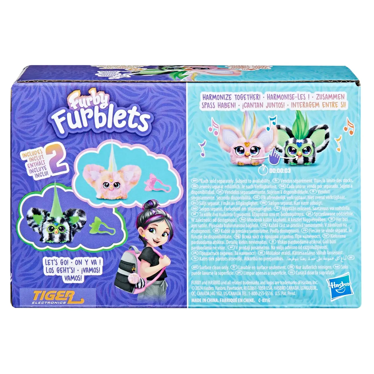 Furby Furblets Fierce & Fabulous 2 Pack, Greenie-Meanie & May-May | 45+ Sounds, Plush Toys for Kids 6+ - view 4