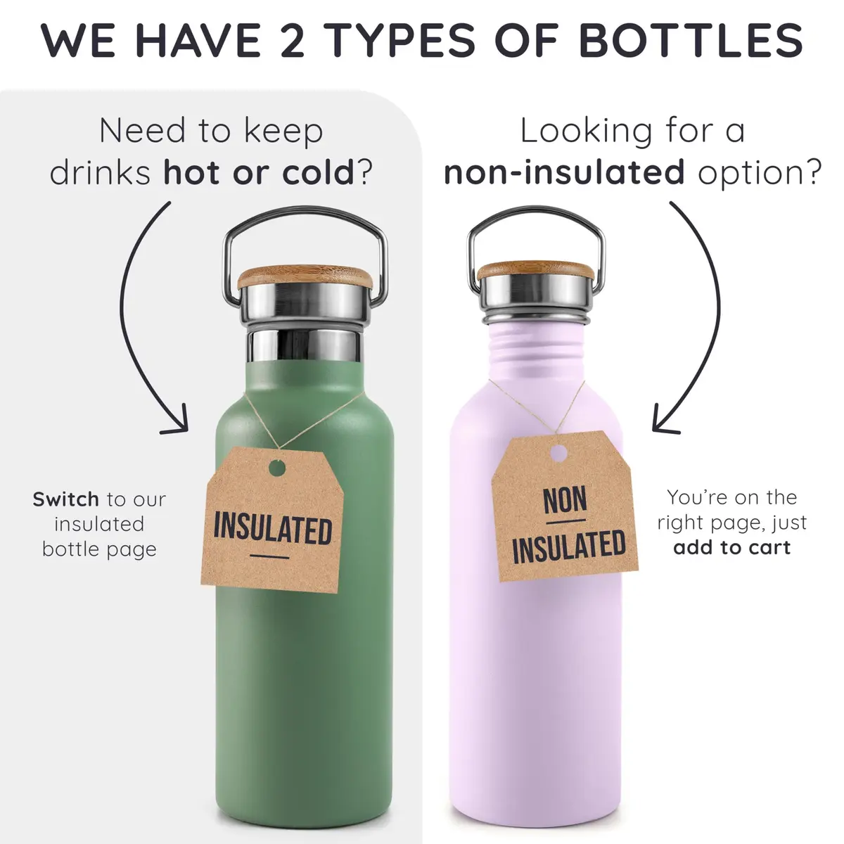Bambaw Metal Water Bottle 1L | Reusable Stainless Steel Sports Bottle, Polar White, Leakproof & Eco-Friendly (70-120 chars) - view 6