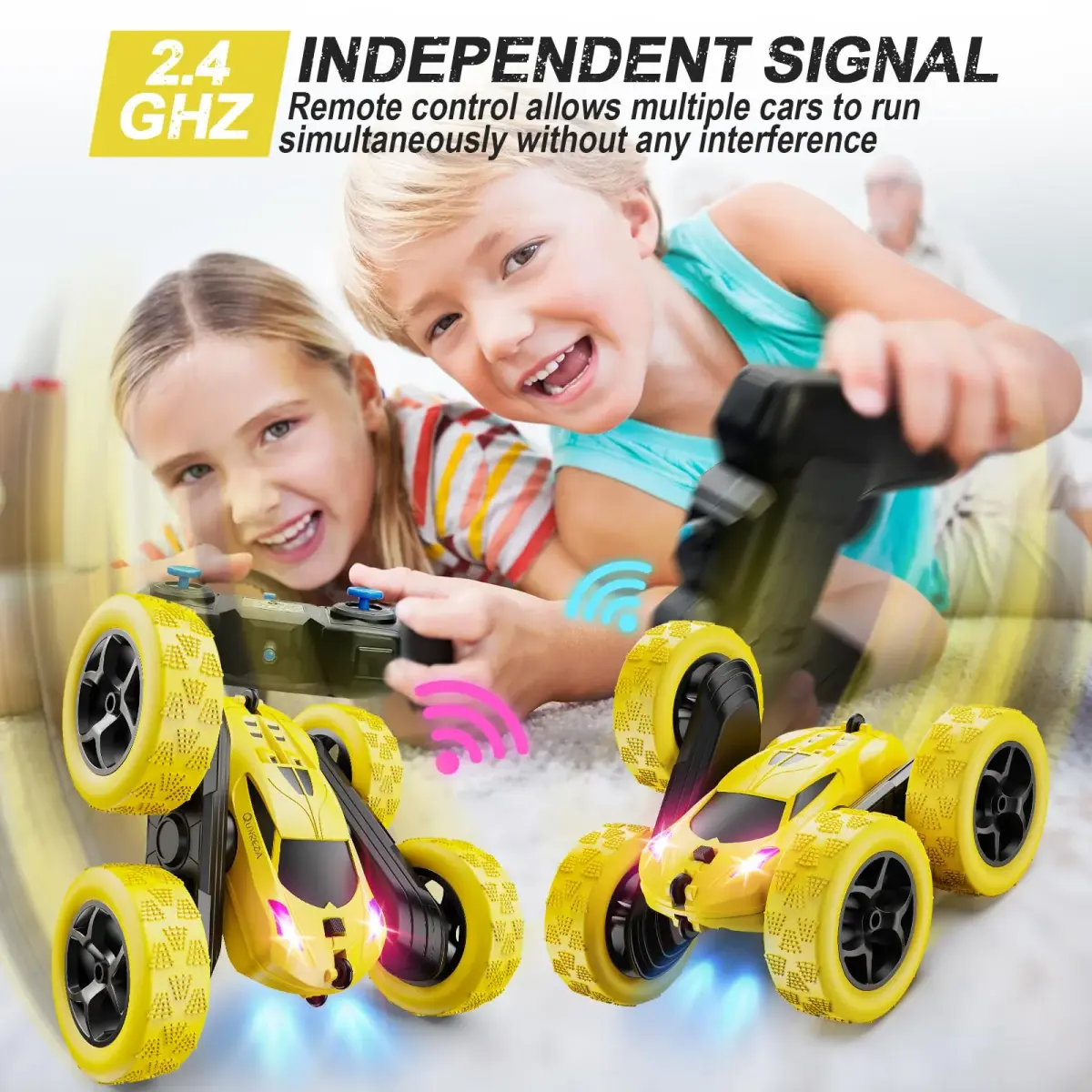 QUNREDA Remote Control Stunt Car 16.0cm (6.3") | 4WD 360° Flips & 50 Min Playtime - view 3