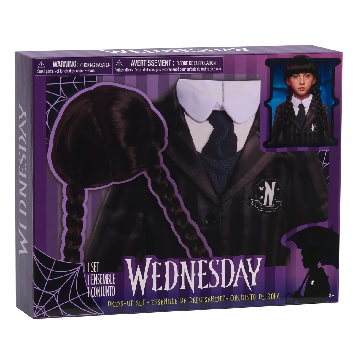 Just Play WEDNESDAY Dress Up Set, 2-pieces, Nevermore Academy Uniform, Dress Up and Pretend Play, Ages 4+ | Officially Licensed - main product image