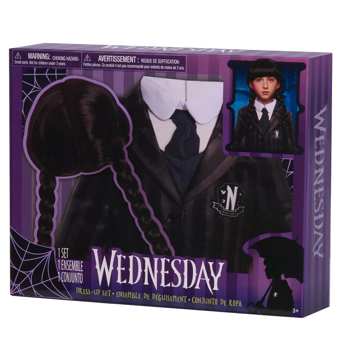 Just Play WEDNESDAY Dress Up Set, 2-pieces, Nevermore Academy Uniform, Dress Up and Pretend Play, Ages 4+ | Officially Licensed - view 5