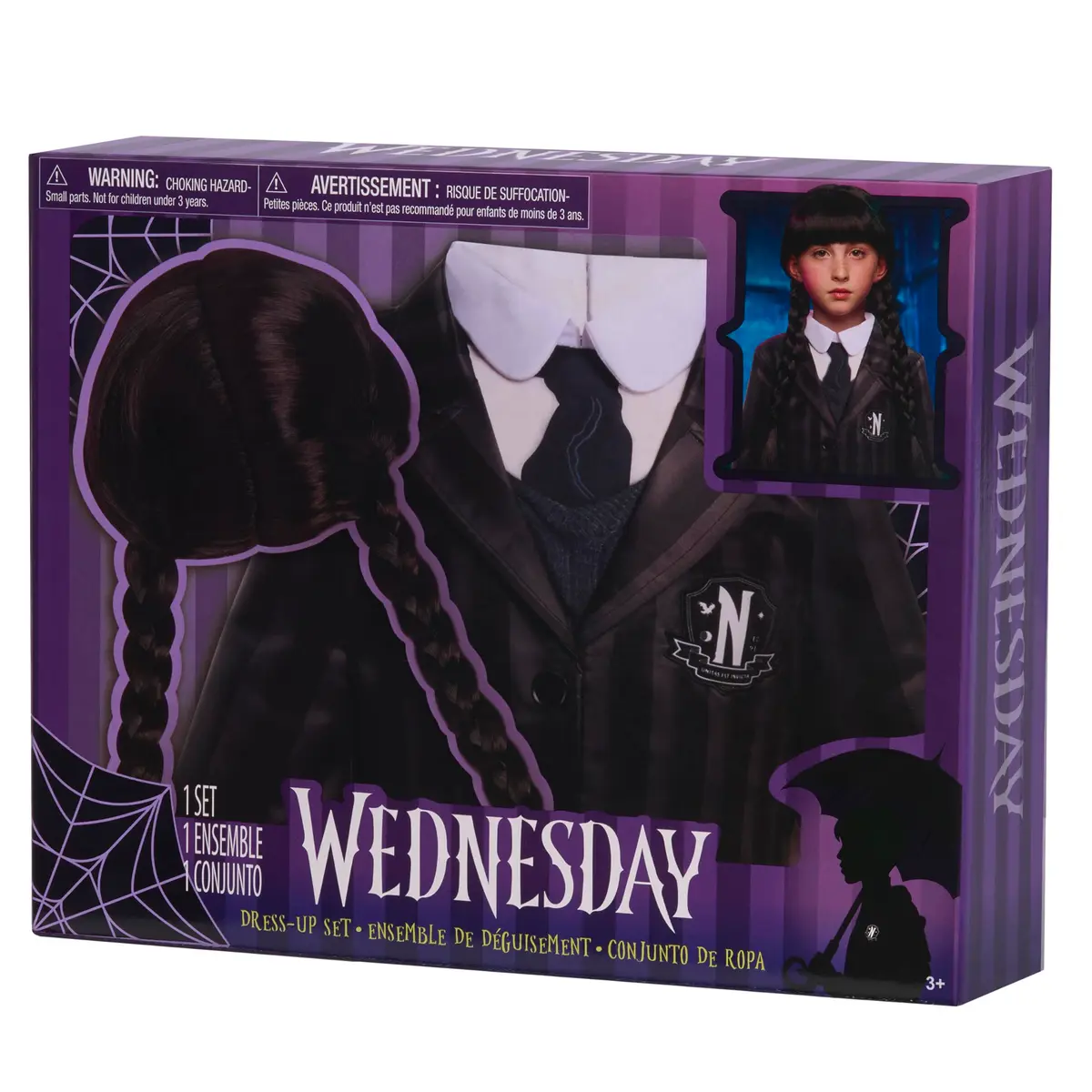 Just Play WEDNESDAY Dress Up Set, 2-pieces, Nevermore Academy Uniform, Dress Up and Pretend Play, Ages 4+ | Officially Licensed - view 6