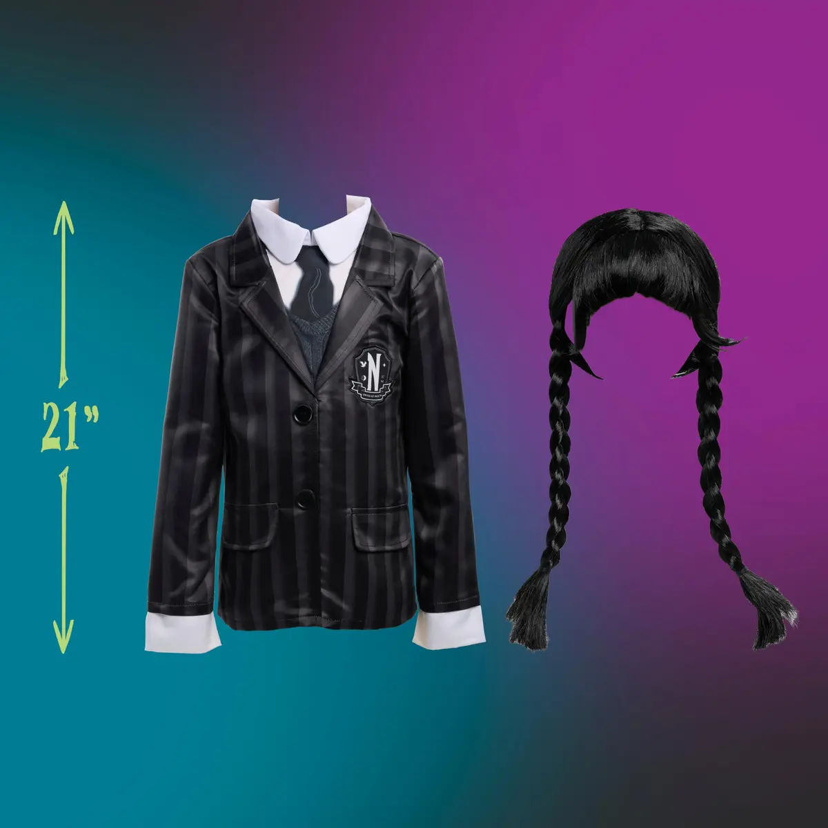Just Play WEDNESDAY Dress Up Set, 2-pieces, Nevermore Academy Uniform, Dress Up and Pretend Play, Ages 4+ | Officially Licensed - view 4