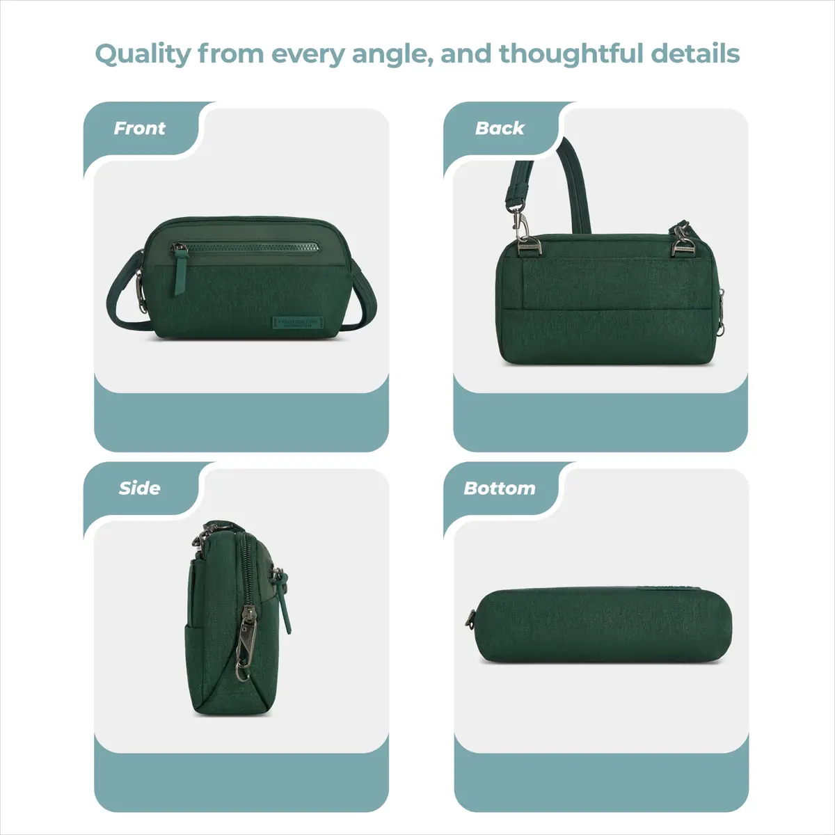 Travelon Anti-Theft Metro Convertible Small Crossbody Bag | RFID & Locking Zippers (70-120 chars) - view 7