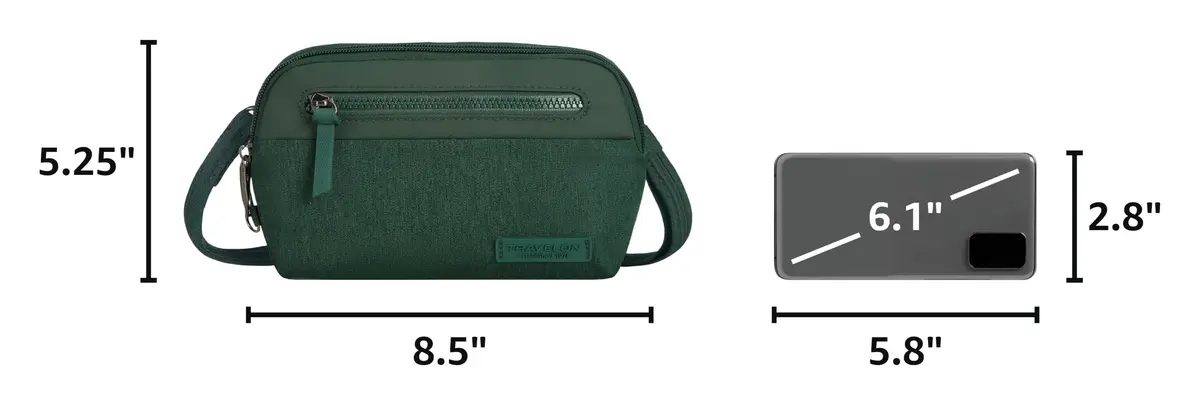 Travelon Anti-Theft Metro Convertible Small Crossbody Bag | RFID & Locking Zippers (70-120 chars) - view 3
