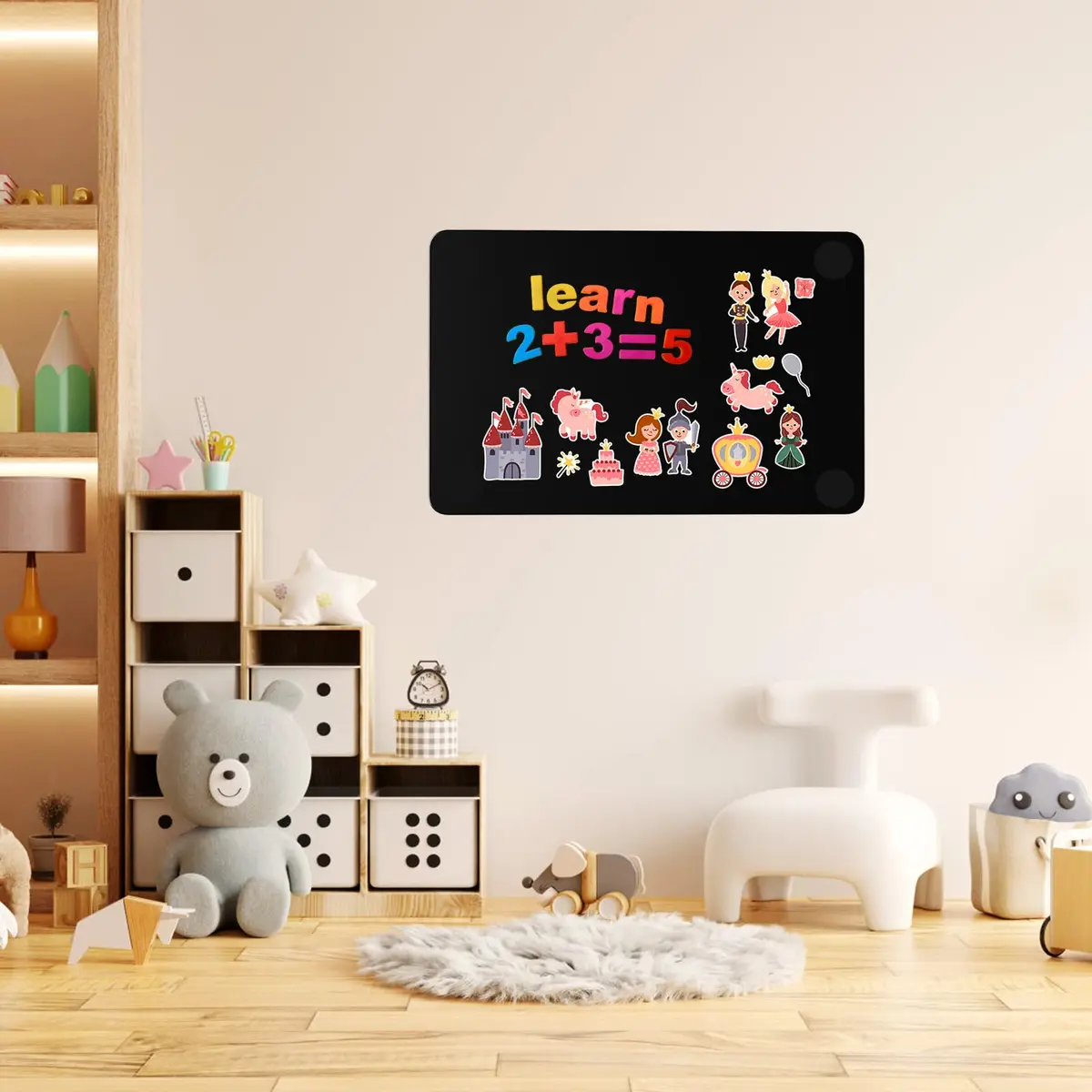MaxGear Magnetic Board for Wall 17.5" x 11.4" Black Metal Magnet Board | Versatile Magnetic Display - view 8