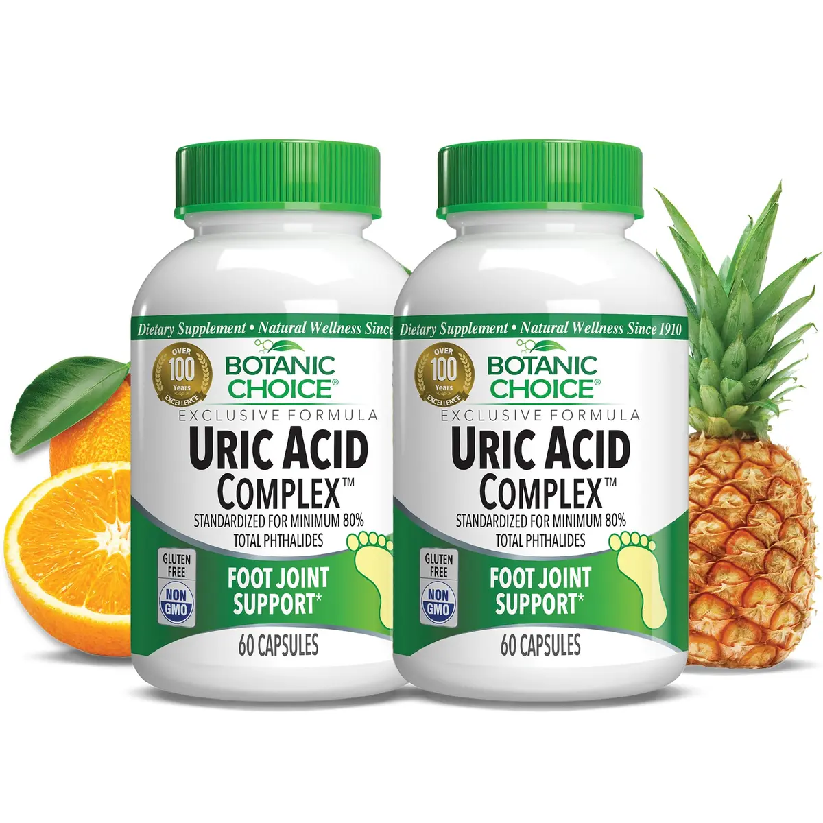 Botanic Choice Uric Acid Complex Celery Seed & Bromelain 60 Count (Pack of 2) | Supports Joint Comfort & Uric Acid Balance - main product image