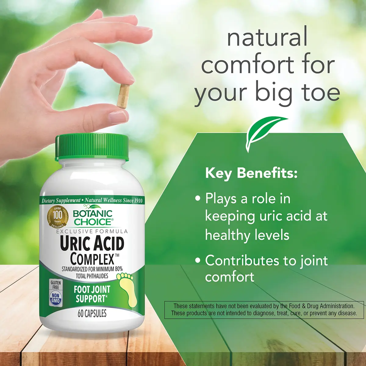 Botanic Choice Uric Acid Complex Celery Seed & Bromelain 60 Count (Pack of 2) | Supports Joint Comfort & Uric Acid Balance - view 4