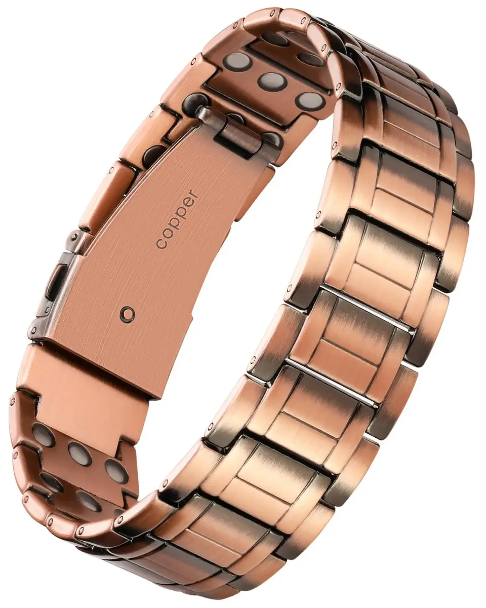 Feraco Pure Copper Magnetic Bracelet for Men | 22cm (8.66'') Adjustable - main product image
