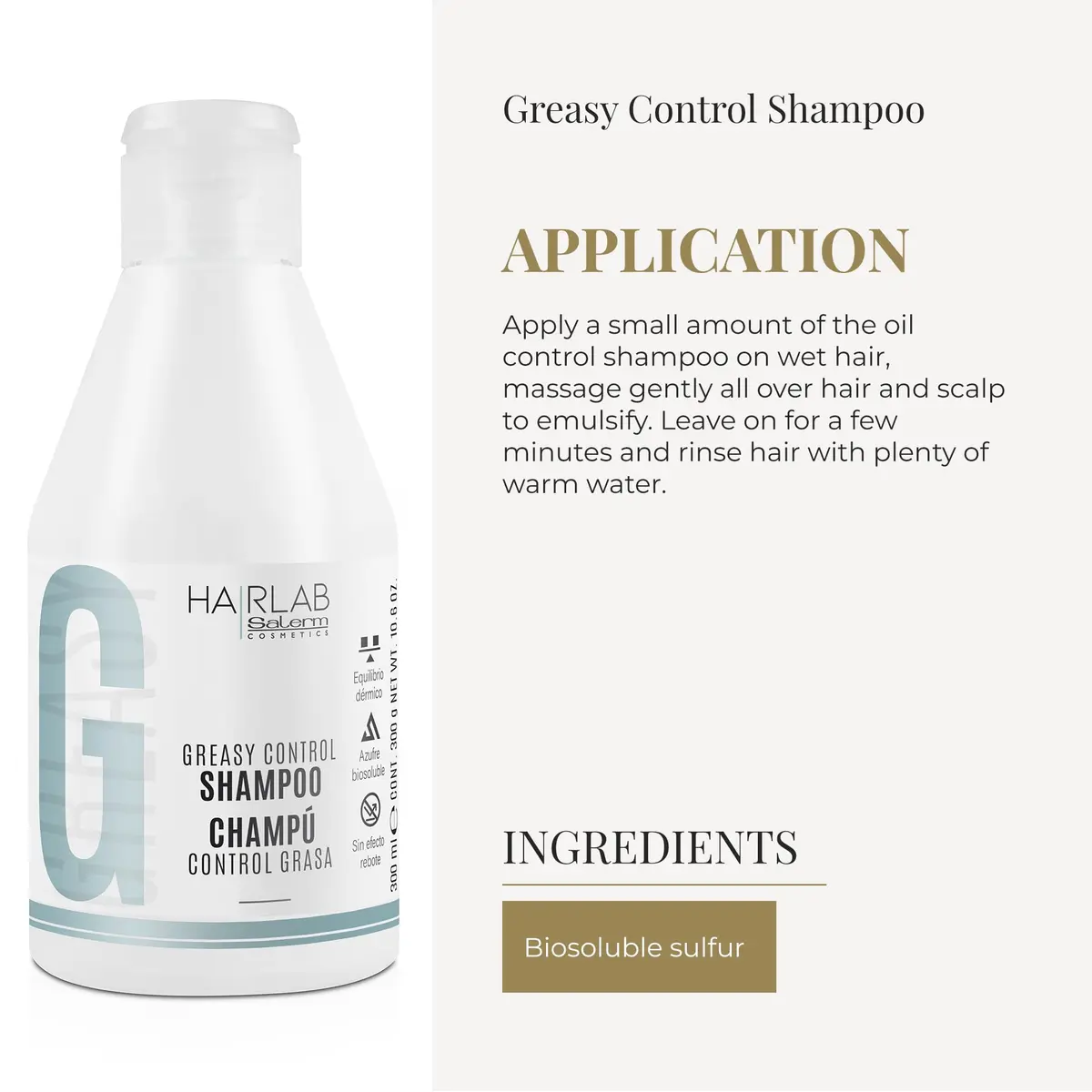 SALERM Shampoo for Oily Hair 300 ml | Greasy Control & Refresh - view 4