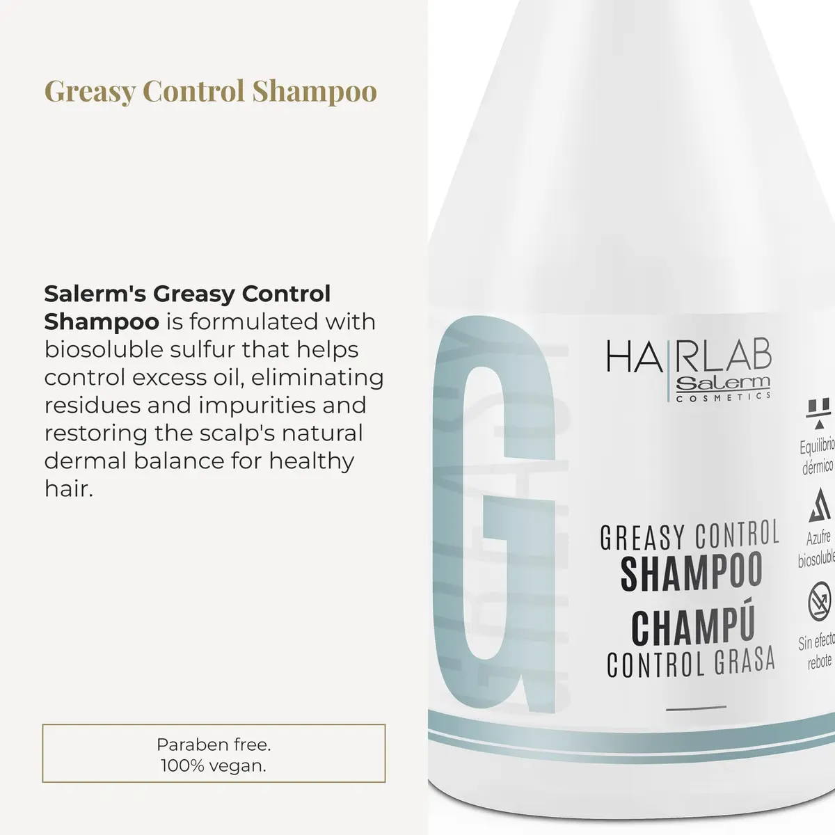 SALERM Shampoo for Oily Hair 300 ml | Greasy Control & Refresh - view 2