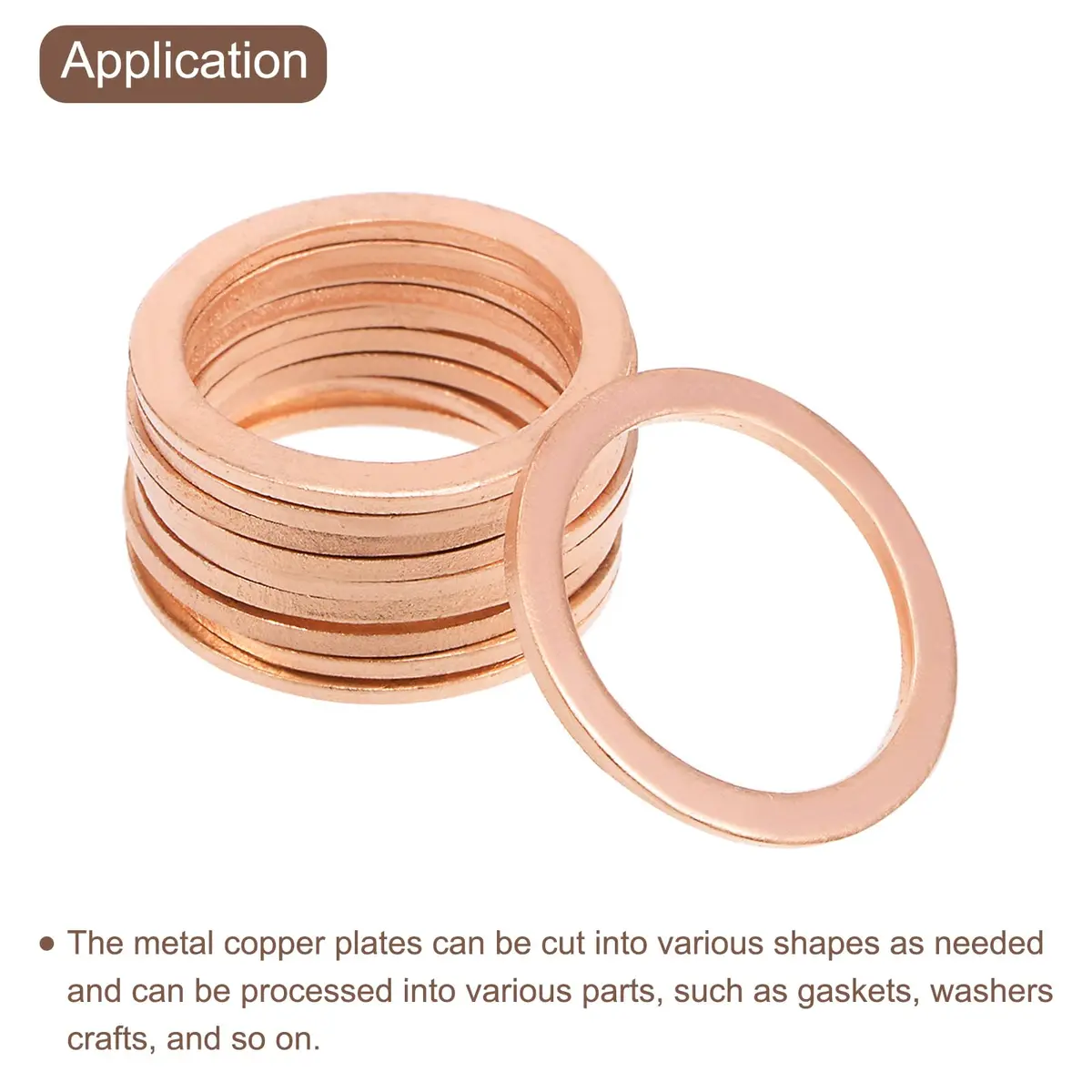 uxcell Pure Copper Sheet 150mm (6") Diameter x 1mm (0.04") Thickness | T2 Copper Metal Round Plate for Crafts, Electrical Repairs - view 5