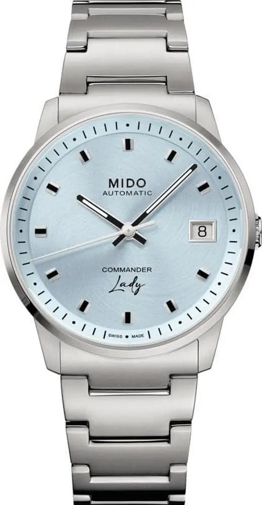 MIDO Commander Lady - Swiss Automatic Watch for Women - Blue Dial - 35mm Stainless Steel Case - main product image