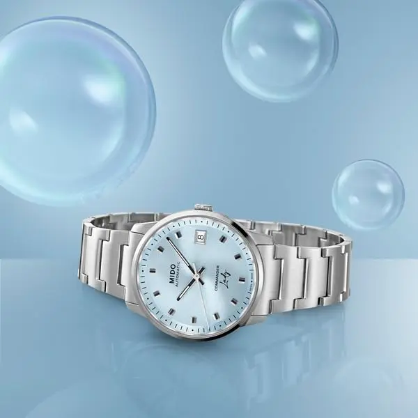 MIDO Commander Lady - Swiss Automatic Watch for Women - Blue Dial - 35mm Stainless Steel Case - view 5