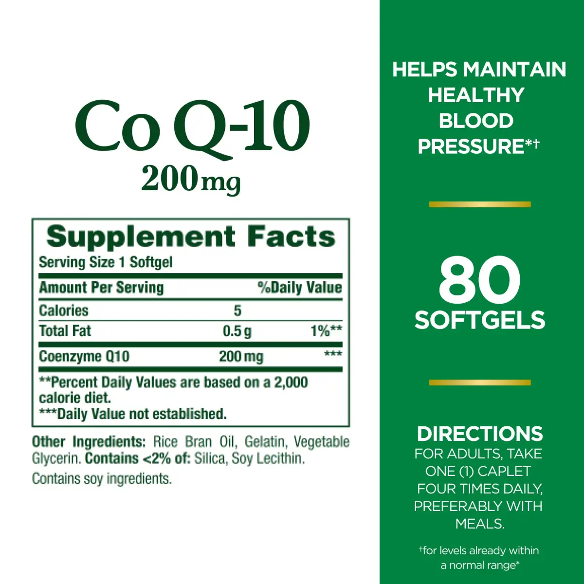 Nature's Bounty CoQ10 200mg Rapid Release Softgels, 240 Count | Supports Heart Health & Cellular Energy - view 2