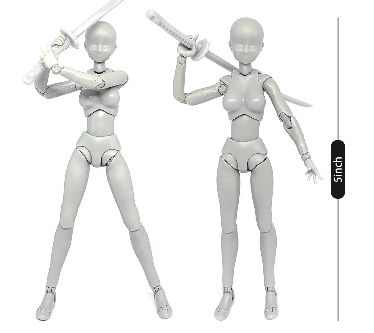 Haniforever Female Art Mannequin Figure 12.7 cm (5 in) | Poseable Model for Drawing & Sketching - view 5