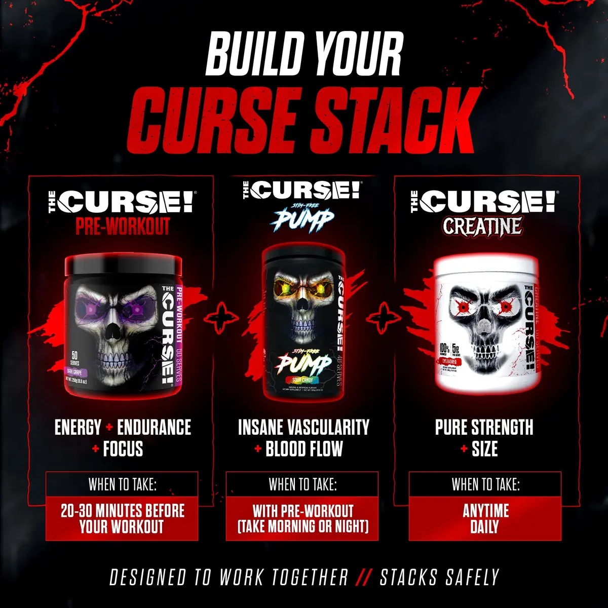 JNX The Curse! Pre Workout Powder with Creatine 155mg, Watermelon | High-Energy, Focus & Pumps (70-120 chars) - view 7