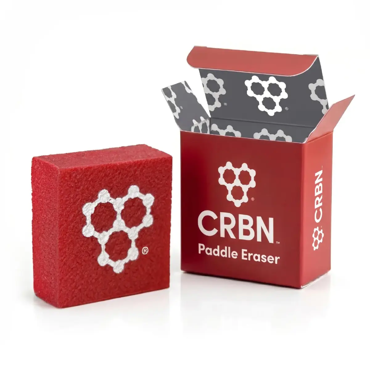CRBN Pickleball Paddle Eraser Red | Cleans Carbon Fiber Faces - main product image