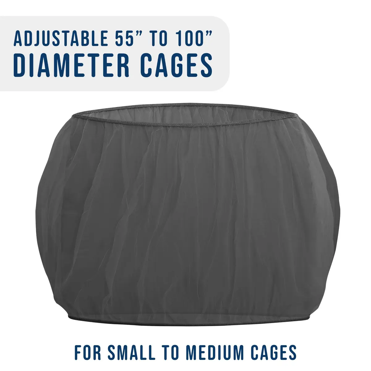 KNUTI Universal Bird Cage Seed Catcher Mesh Skirt Cover 100-in Black | Effortless Fit & Easy to Clean - view 4