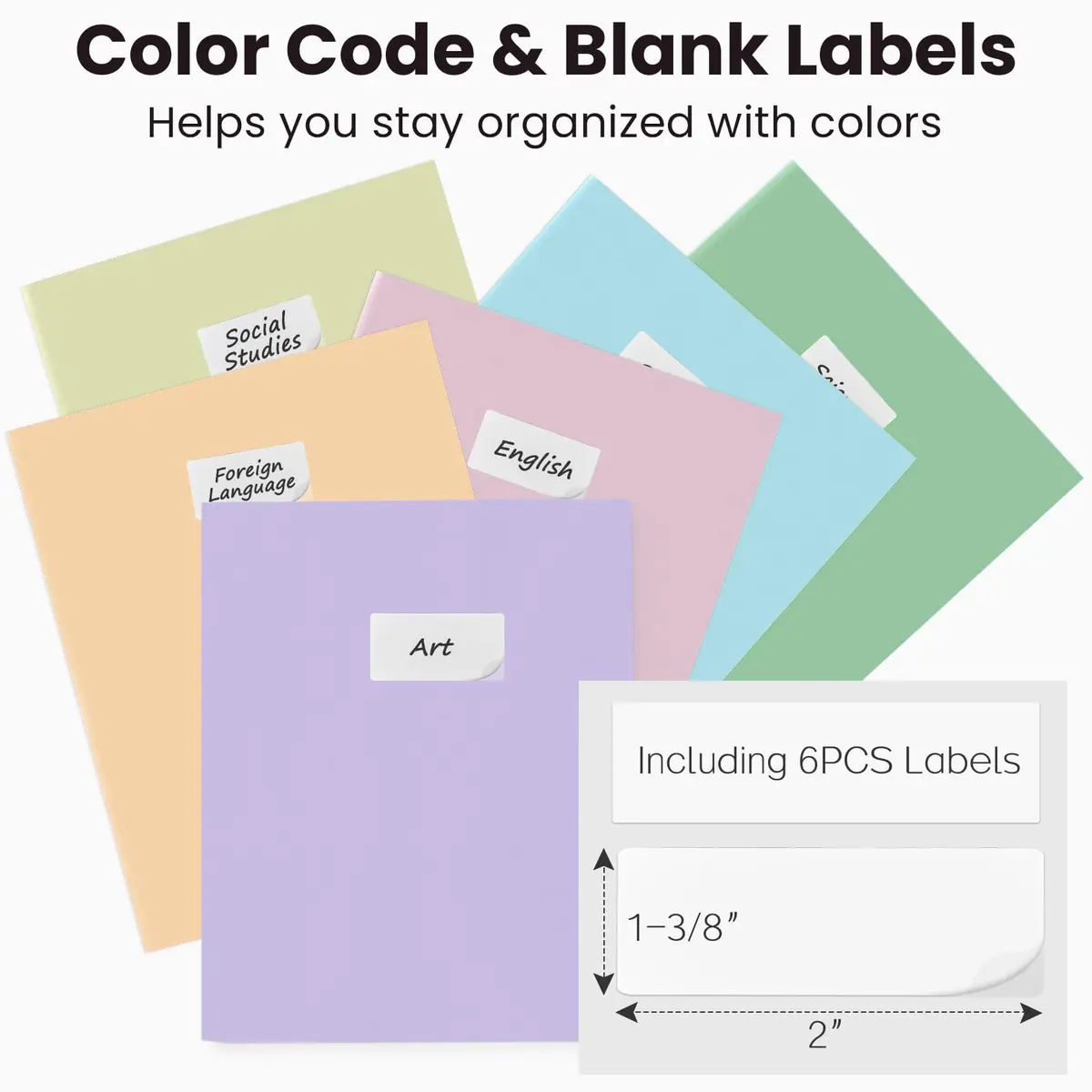 Sooez 7-Pack Plastic Folders with Pockets, Pastel Colors, 2-Pocket Folder Bulk, 29.59 cm x 24.61 cm (11.65"L x 9.45"W) | Acid-Free, Tear-Resistant, Heavy Duty - view 2
