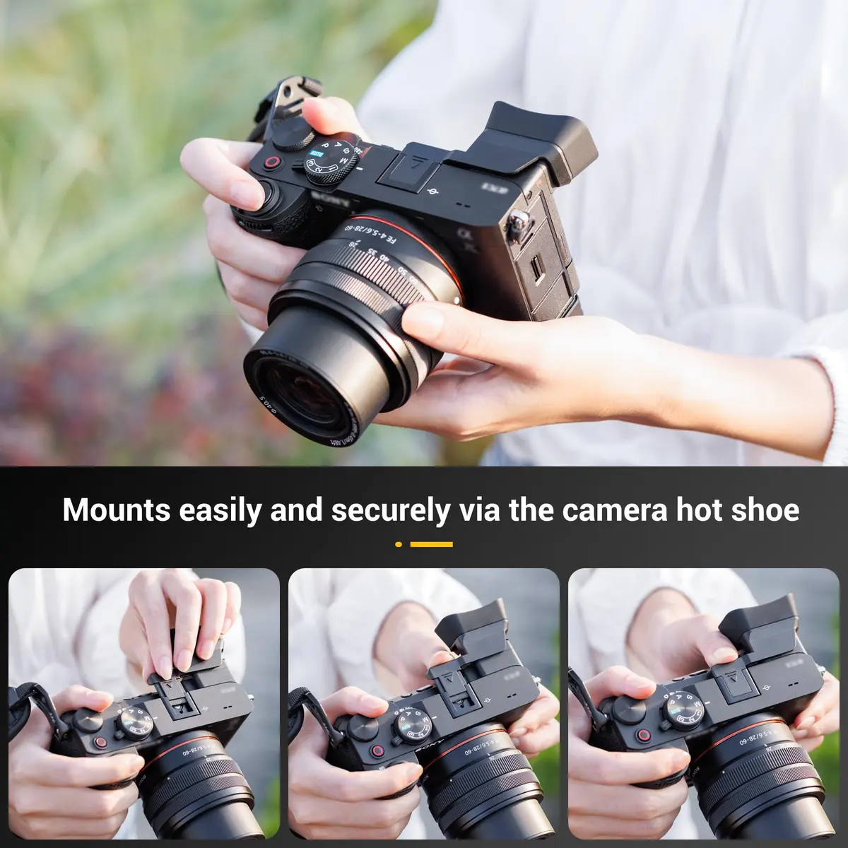 Kiorafoto Extended Eyecup for Sony Alpha A7CII A7CR Cameras | Blocks Stray Light & Protects Viewfinder - view 2