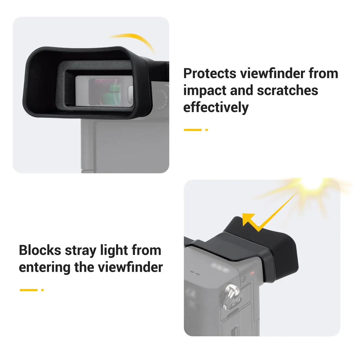 Kiorafoto Extended Eyecup for Sony Alpha A7CII A7CR Cameras | Blocks Stray Light & Protects Viewfinder - view 4