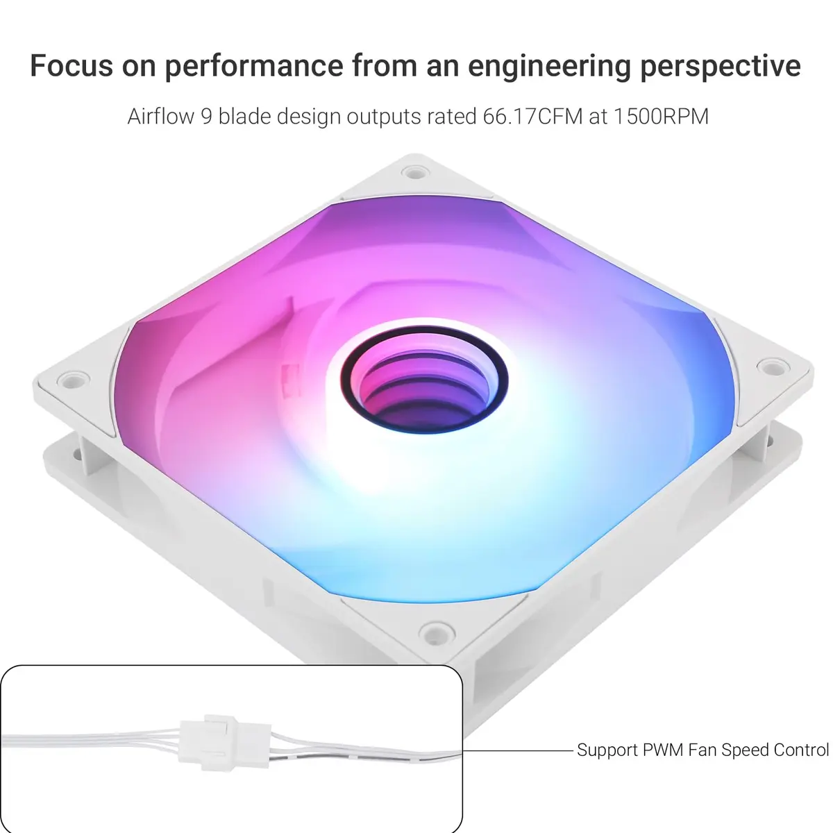 Thermalright TL-C12W-S V3 CPU Fan 120mm Case Cooler Fan ARGB, 4pin PWM, Silent, 3-Pack | Mirror Light Effect with S-FDB Bearing - view 3