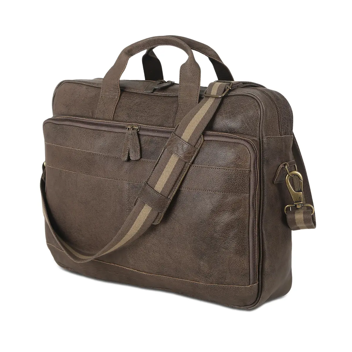 KomalC 16 Inch Leather Laptop Messenger Bag for Men & Women, Office Satchel | Premium Buffalo Leather Briefcase - view 7