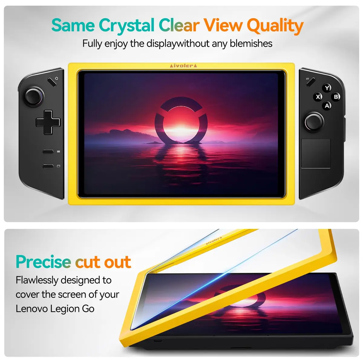 ivoler Ultra HD Clear Screen Protector for Lenovo Legion Go 8.8'' | Tempered Glass 2-Pack with Alignment Frame - view 5