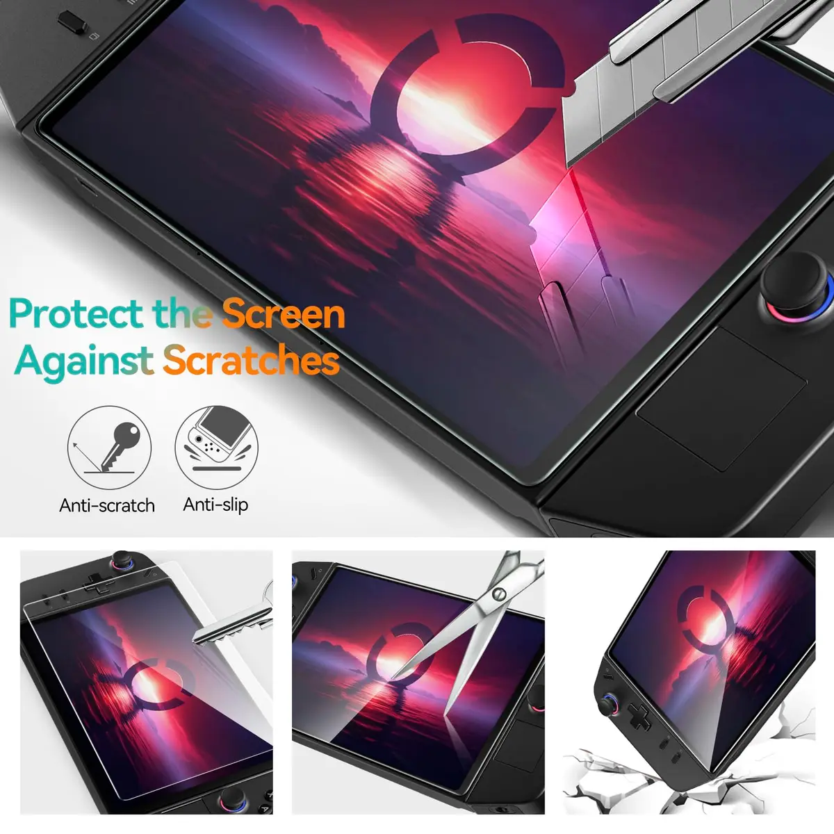 ivoler Ultra HD Clear Screen Protector for Lenovo Legion Go 8.8'' | Tempered Glass 2-Pack with Alignment Frame - view 7