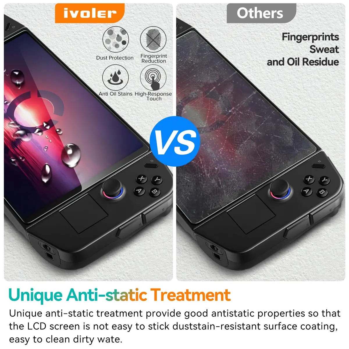 ivoler Ultra HD Clear Screen Protector for Lenovo Legion Go 8.8'' | Tempered Glass 2-Pack with Alignment Frame - view 9