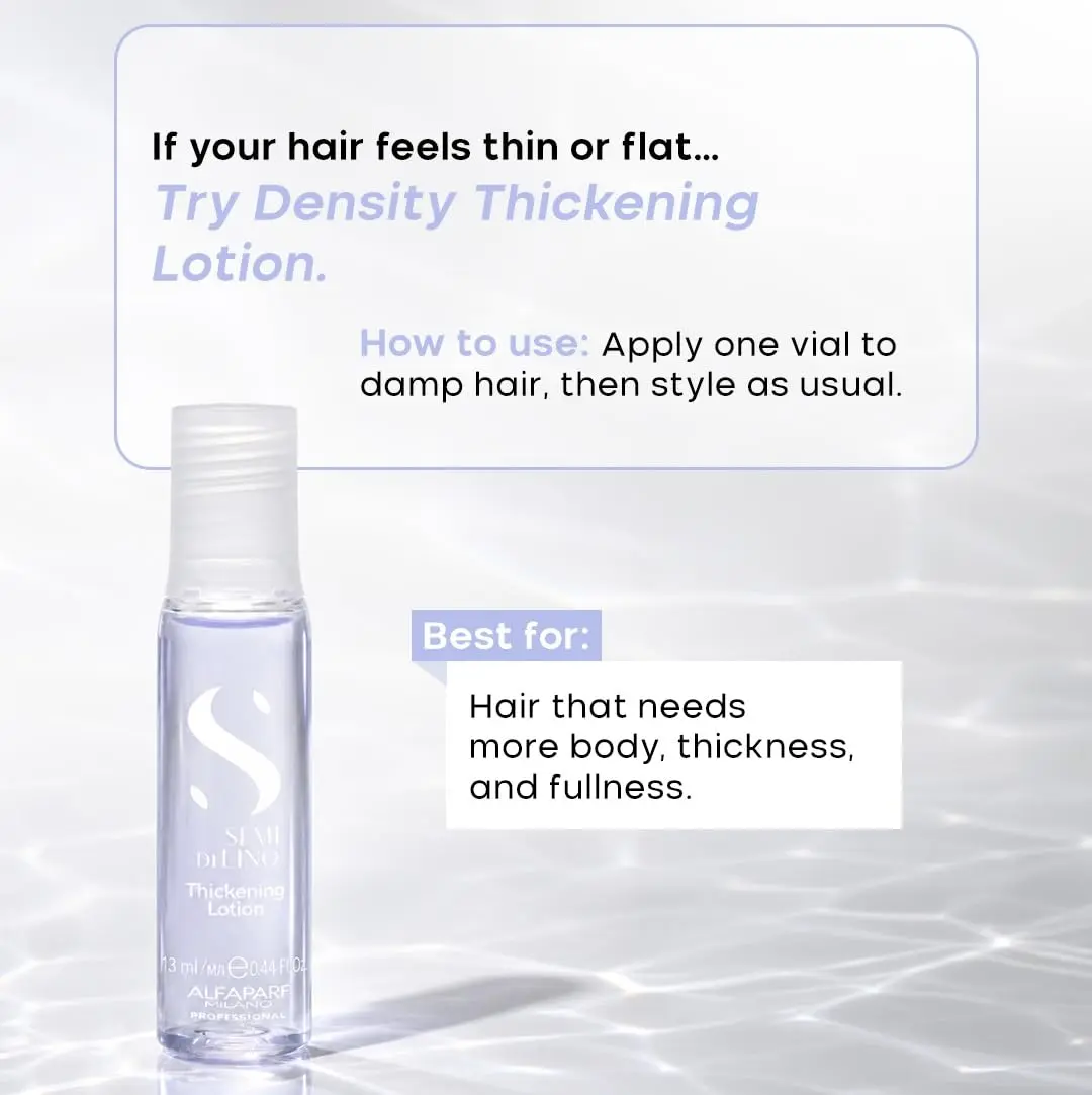 ALFAPARF MILANO Semi di Lino Density Thickening Serum with Heat Protection | Vegan, Replenishing, for Thin & Aging Hair - view 5