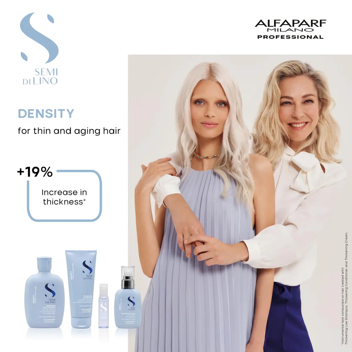 ALFAPARF MILANO Semi di Lino Density Thickening Serum with Heat Protection | Vegan, Replenishing, for Thin & Aging Hair - view 6