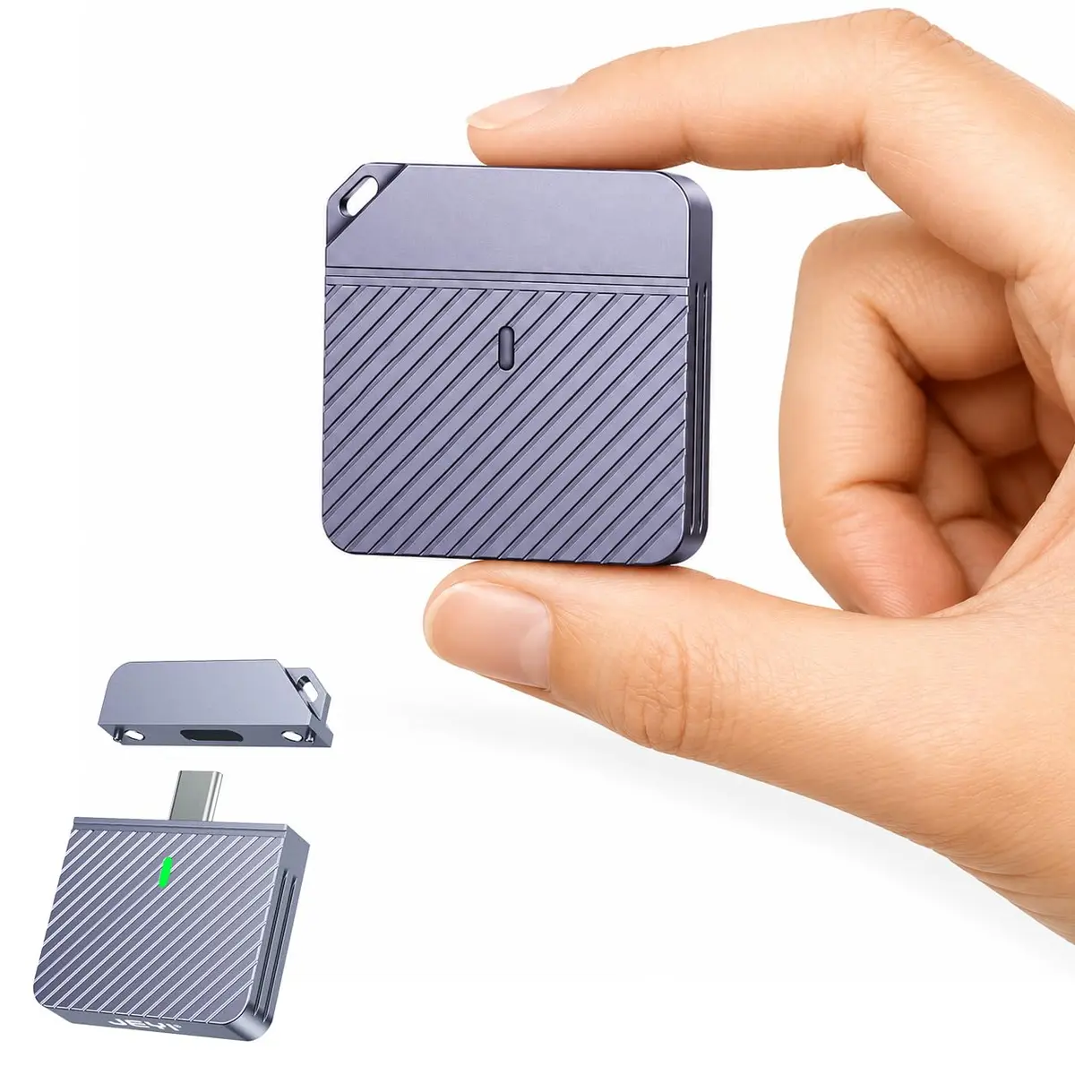 JEYI i9 Zebra 2230C Wire-Free M.2 NVMe Enclosure 40mm | USB-C 10Gbps Portable SSD Adapter - main product image