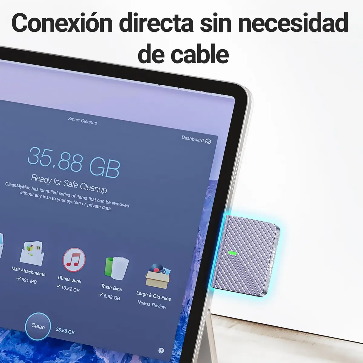 JEYI i9 Zebra 2230C Wire-Free M.2 NVMe Enclosure 40mm | USB-C 10Gbps Portable SSD Adapter - view 4