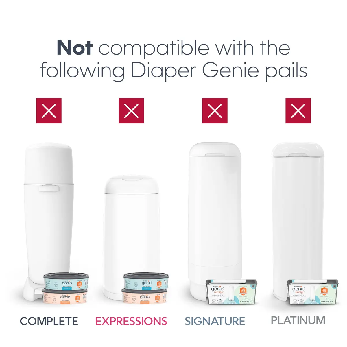 Diaper Genie Jumbo+ Square Refill 1080 Count | Odor Locking, Long-Lasting, Compatible with Diaper Genie Pails - view 4