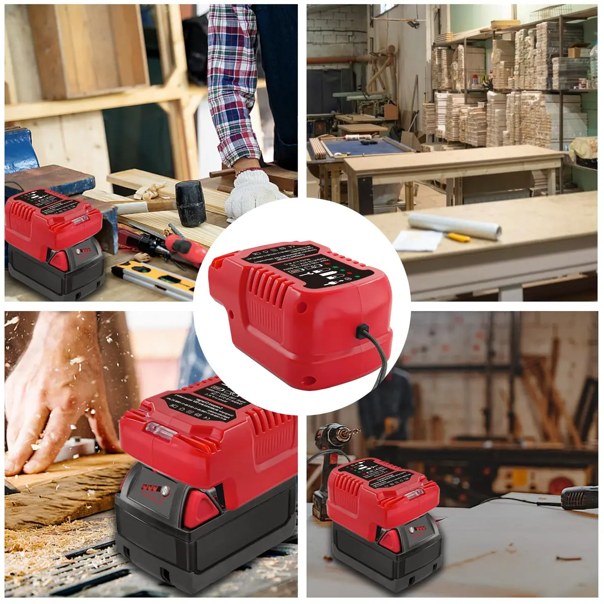 TPDL Mini Charger for Milwaukee M18 18V Battery | Compact 2A Output, 100-240V Input - view 8