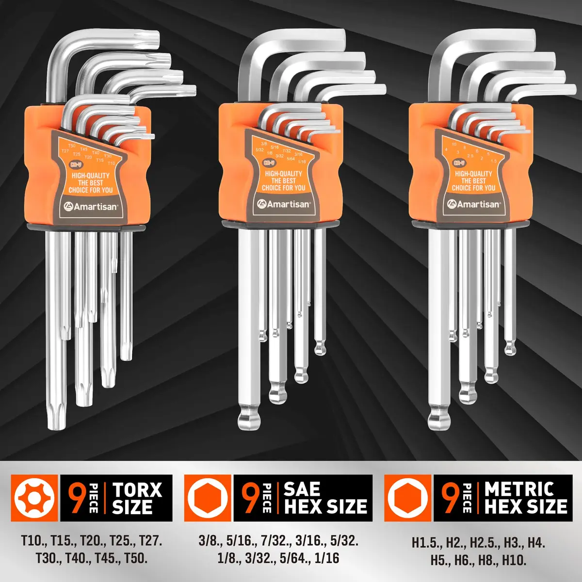 Amartisan 175-Piece Magnetic Screwdriver Set with Plastic Racking & Tools | 6150 Cr-V Steel Shafts - view 7