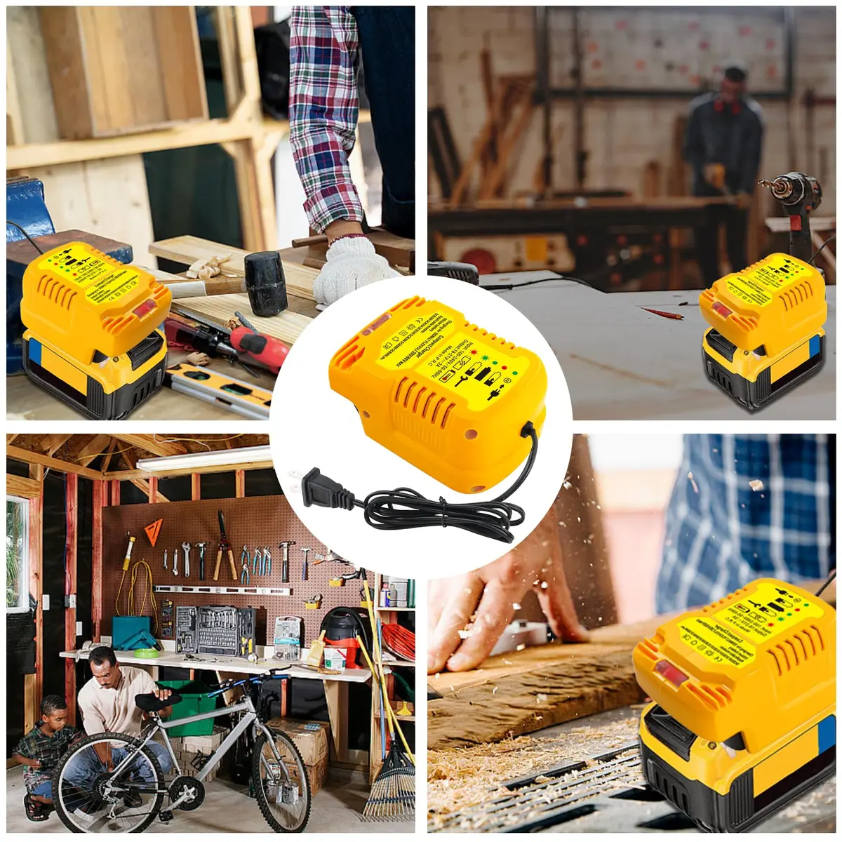 TPDL Mini Portable DCB112 Charger for Dewalt 20V/60V MAX Batteries | Compact 2A Output, 100-240V Input - view 8