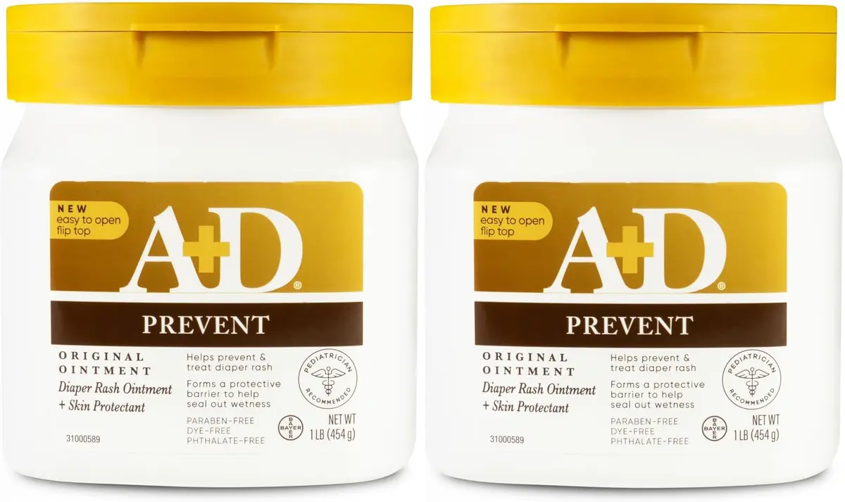 A+D Diaper Rash Ointment 16oz Pack of 2 | Pediatric Skin Protectant with Vitamins A & D - main product image