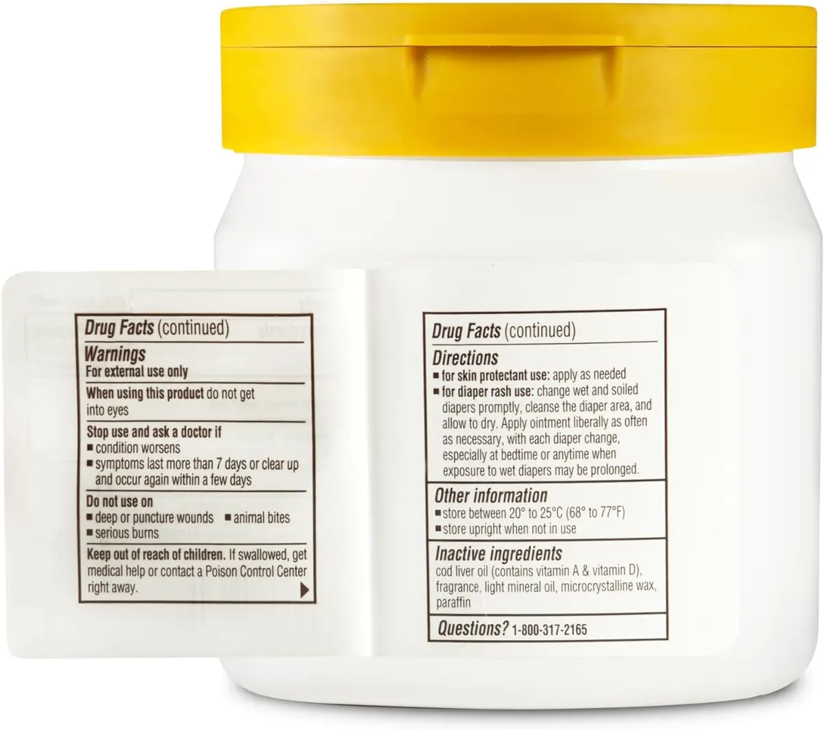 A+D Diaper Rash Ointment 16oz Pack of 2 | Pediatric Skin Protectant with Vitamins A & D - view 3