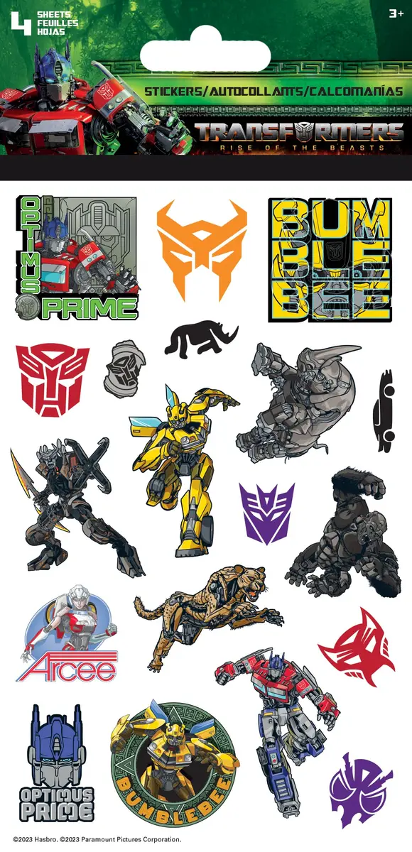 Trends International Transformers - Rise of The Beast Stickers 4 Sheet | Durable, Non-Toxic, Easy Peel - main product image