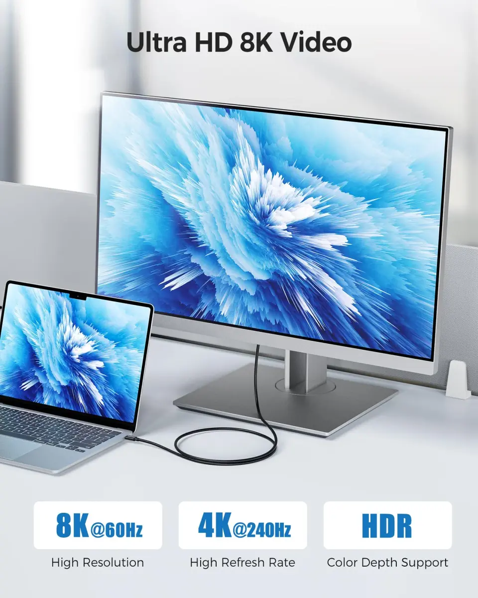 Cable Matters 40Gbps Thunderbolt 4 Cable, 0.3m (1ft) | Intel Certified USB4 Cable - view 3