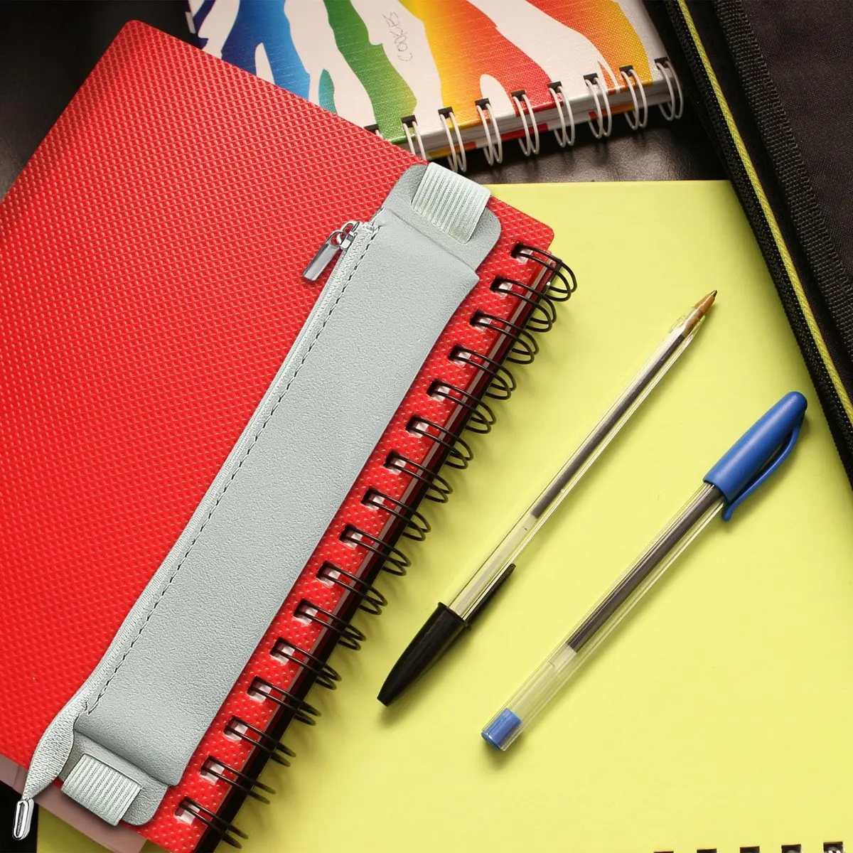 Aswewamt 5 Pcs Elastic Notebook Band Holders PU Leather Adjustable Pen Sleeve Pouch for Notebook Planners Binders Books | Multifunctional & Portable - view 6