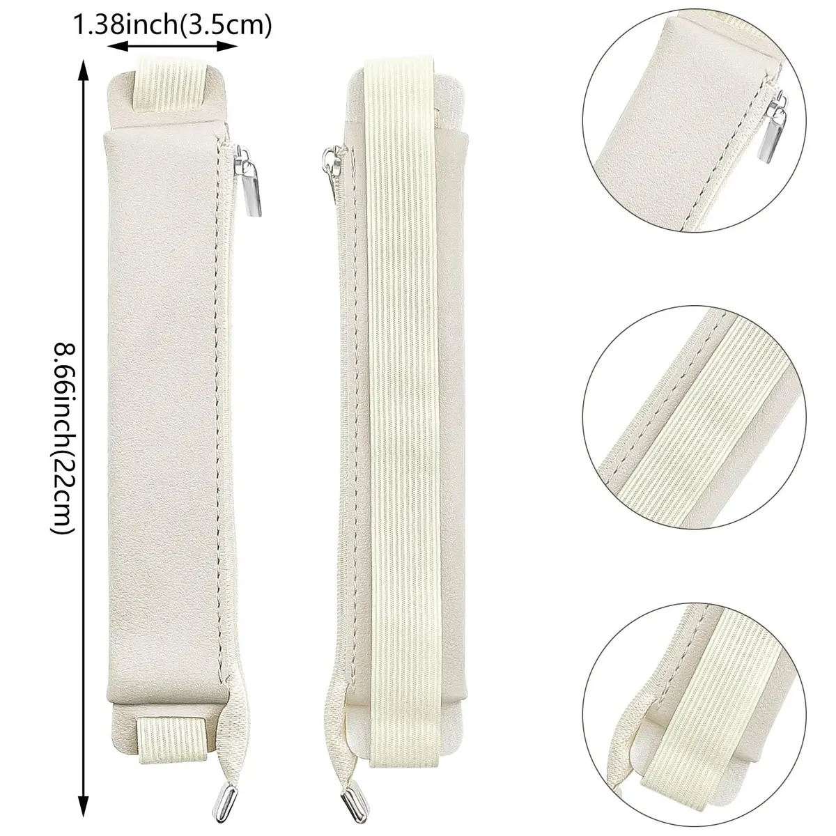 Aswewamt 5 Pcs Elastic Notebook Band Holders PU Leather Adjustable Pen Sleeve Pouch for Notebook Planners Binders Books | Multifunctional & Portable - view 2
