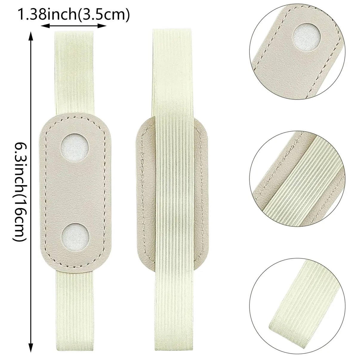 Aswewamt 15 Pcs Elastic Notebook Band Holders PU Leather Adjustable Pen Loop | Fits Most Notebooks & Binders - view 2