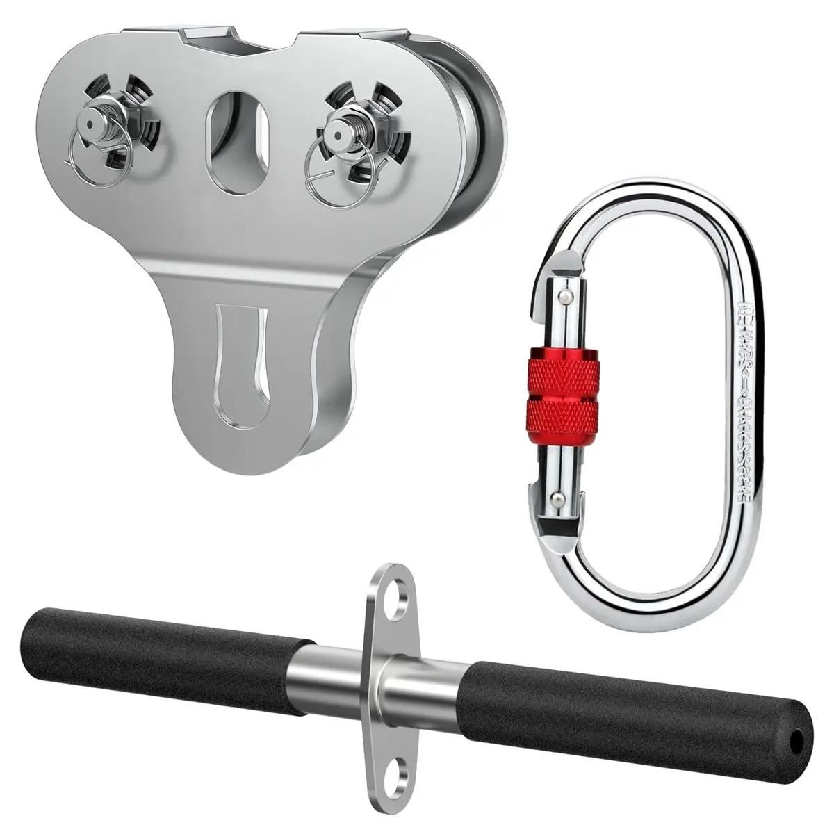 Fologtoo Zipline Pulley with Handle, 304 Stainless Steel Zip Line Trolley | Durable & Safe Outdoor Gear - main product image