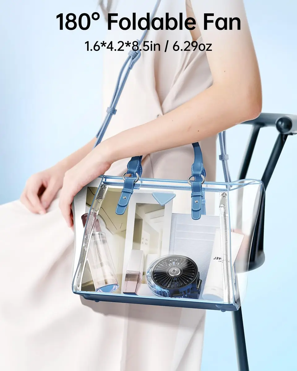 SWEETFULL Portable Misting Fan with Mist Spray, 3 Speeds, 30ml Water Tank, USB Rechargeable | 10.8 cm (4.25 in) Foldable Handheld Fan - view 4